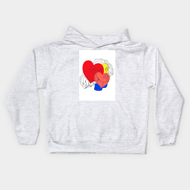 Spring, love, youth Kids Hoodie by Binovska